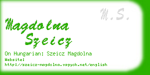 magdolna szeicz business card